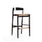 Manhattan Comfort Klismos Barstool in Camel and Dark Walnut (Set of 3) 3-BS014-CL - alternate 6